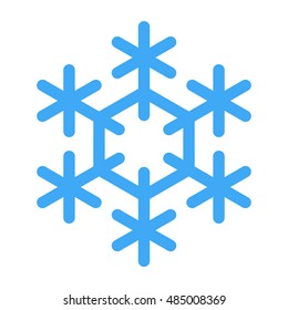 Vector illustration of snowflake for winter design.
