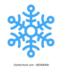 Vector illustration of snowflake for winter design.