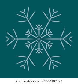 Vector illustration snowflake, winter icon, logo.