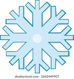 Ilustración vectorial copo de nieve decoración de la temporada de invierno