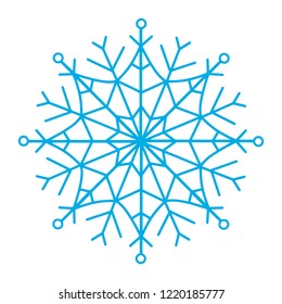 Vector illustration of snowflake winter set for christmas company. Isolated icon silhouette in black color on white background. EPS10