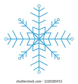 Vector illustration of snowflake winter set for christmas company. Isolated icon silhouette in black color on white background. EPS10