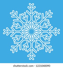 Vector illustration of snowflake winter set for christmas/new year company. Isolated icon silhouette in blue and white color on  background. EPS10