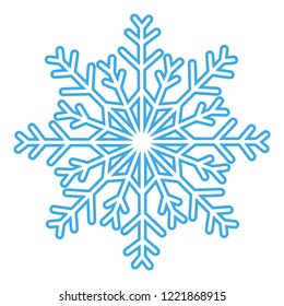 Vector illustration of snowflake winter set for christmas/new year company. Isolated icon silhouette in blue and white color on  background. EPS10