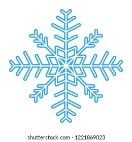 Vector illustration of snowflake winter set for christmas/new year company. Isolated icon silhouette in blue and white color on  background. EPS10