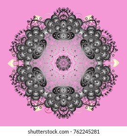 Vector illustration. Snowflake winter. Symbol of winter. Isolated watercolor snowflakes on colorful background.
