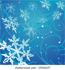 vector illustration with snowflakes