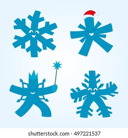 Vector illustration. Snowflakes.