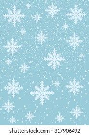 Vector illustration. Snowflakes background.