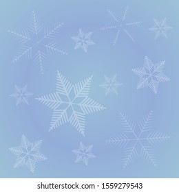Vector illustration snowflakes background for greeting card.