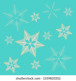 Vector illustration snowflakes background for greeting card.
