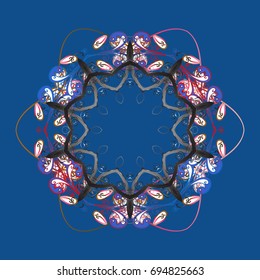 Vector illustration. Snowflakes. Christmas pattern with snowflakes abstract background. Holiday design for Christmas and New Year fashion prints. Background.