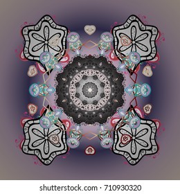 Vector illustration. Snowflakes collection. Fine winter ornament. Isolated of vector snowflakes.