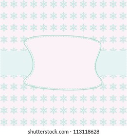 vector illustration snowflakes greeting card template