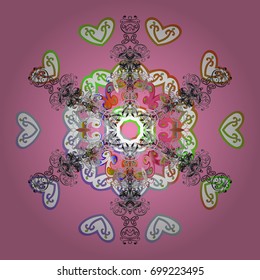Vector illustration. Snowflakes. Holiday design for Christmas and New Year fashion prints. Background. Christmas cute background with snowflakes abstract background.