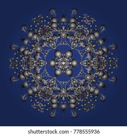 Vector illustration. Snowflakes icon in doodle sketch lines. Winter snow December season.