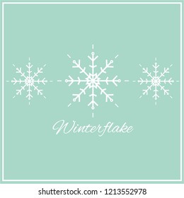 Vector illustration of snowflakes, icons