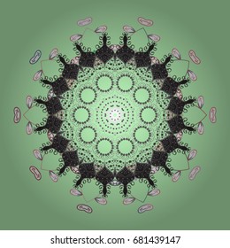 Vector illustration. Snowflakes on a colored background. Snowflake vector pattern. Isolated cute snowflakes on colorful background.