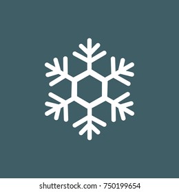 Vector illustration of snowflakes on a gray blue background
