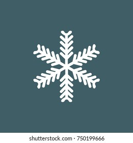 Vector illustration of snowflakes on a gray blue background
