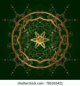 Vector illustration. Vector snowflakes pattern. Vector cute snowflakes on colorful background.