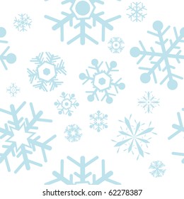 Vector illustration of snowflakes pattern in pastel color