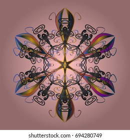 Vector illustration. Snowflakes pattern. Snowflake ornamental 