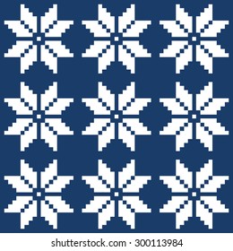 Vector Illustration of snowflakes Seamless Pattern