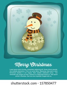 Vector Illustration of Snowman 