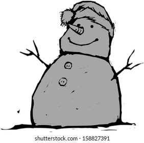 Vektorgrafik eines Schneemanns