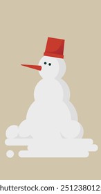 Vektorgrafik eines Schneemanns.