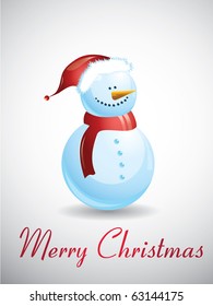 Vector illustration of a snowman