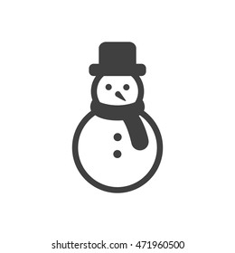 Vector Illustration Of A Snowman Icon