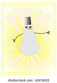 vector illustration snowman. Other colors look in my gallery