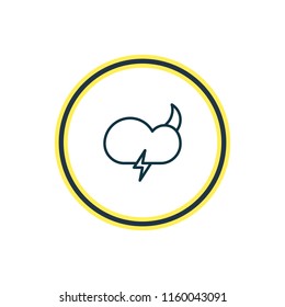 Vector illustration of snowstorm icon line. Beautiful weather element also can be used as weather  icon element.