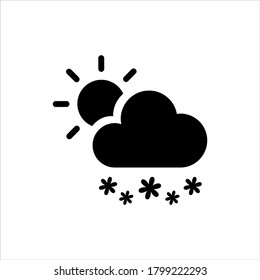 Vector illustration of snowy day icon on white background