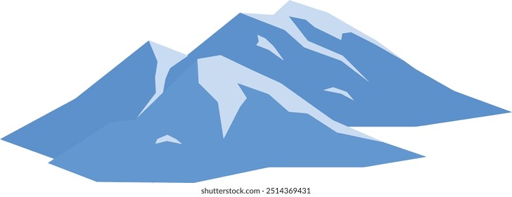 Vector Illustration of Snowy Mountain