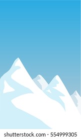 vector illustration snowy mountains