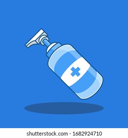 vector illustration of a soap bottle / hand sanitizer