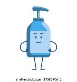 mascota del frasco de jabón de ilustración vectorial 