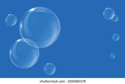 Vector illustration of soap bubbles.