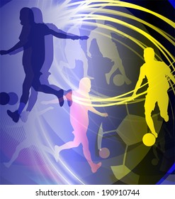 Vector illustration of soccer  background