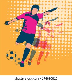 Vector illustration of  soccer  background