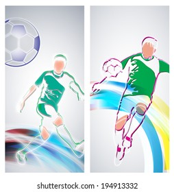 Vector illustration of  soccer  background