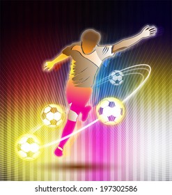Vector illustration of  soccer  background