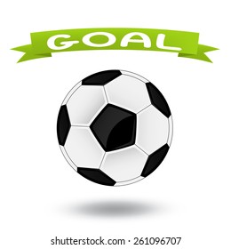 vector illustration of a soccer ball
