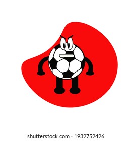 Vector illustration soccer ball. Cartoon soccer ball . Doodle