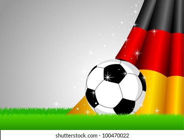 Vector illustration of a soccer ball with Germany insignia