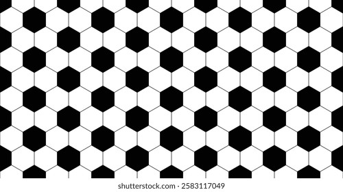 A vector illustration of a soccer ball hexagon pattern, perfect for sports designs, backgrounds