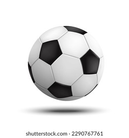 Vector illustration. Soccer ball isolated on white background. 
